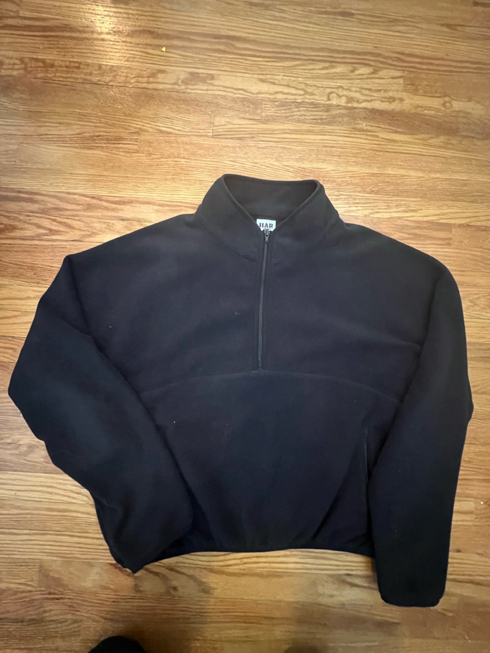 Harlow Black Zip-Up Pullover Sweater
